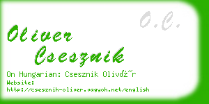 oliver csesznik business card